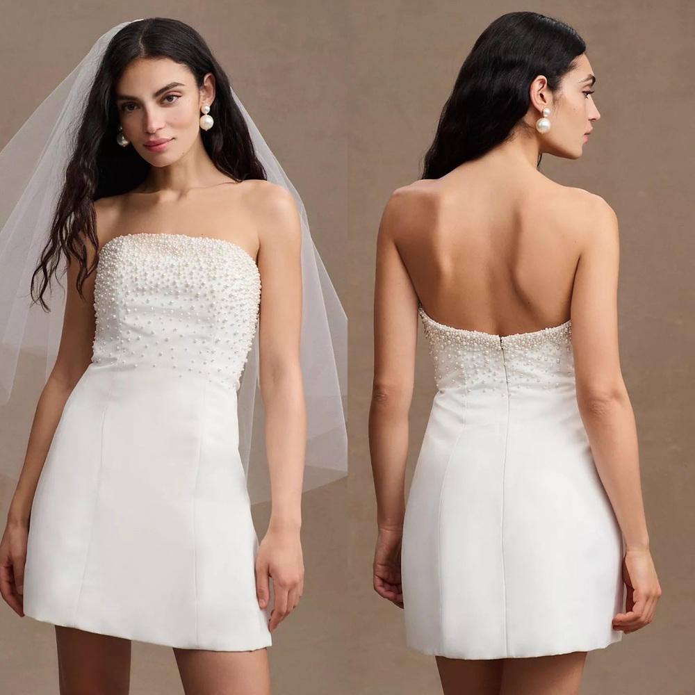 NWT Sachin & Babi Anthropologie BHLDN Adrianna Pearl Strapless Dress Bridal